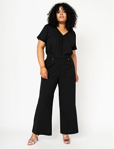 pantalon fluide coupe large femme grande taille noir pantalons fluidesF140301_4