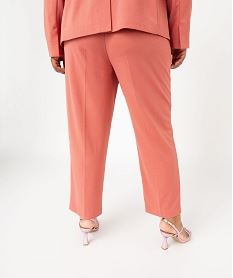 pantalon fluide coupe carotte femme grande taille rose pantalons fluidesF140501_3