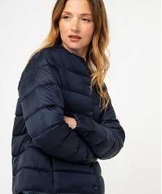 GEMO Blouson matelassé à col rond femme vert chine