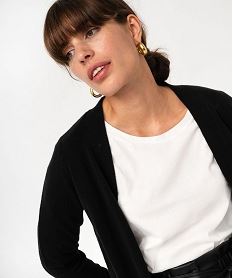 gilet long porte ouvert femme noir standard giletsF142101_2