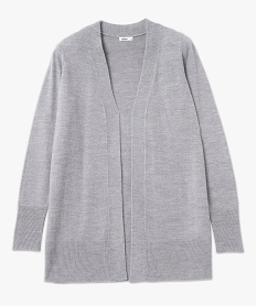gilet long porte ouvert femme gris giletsF142201_4