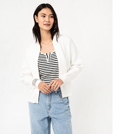 GEMO Gilet zippé en coton femme Beige