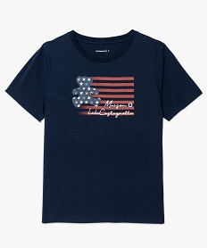 tee-shirt manches courtes col rond imprime femme - lulucastagnette bleu t-shirts manches courtesF146201_4