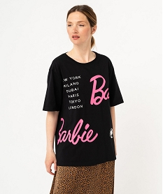 tee-shirt manches courtes imprime femme - barbie noir t-shirts manches courtesF149201_4