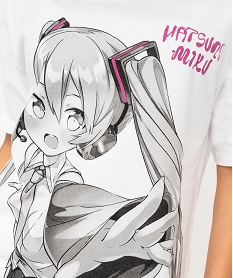 tee-shirt manches courtes oversize avec motif manga femme - hatsune miku blanc t-shirts manches courtesF149501_2