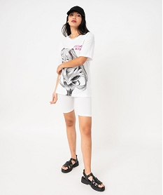 tee-shirt manches courtes oversize avec motif manga femme - hatsune miku blanc t-shirts manches courtesF149501_4