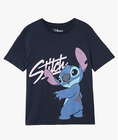 GEMO Tee-shirt manches courtes coupe oversize imprimé femme - Stitch Bleu