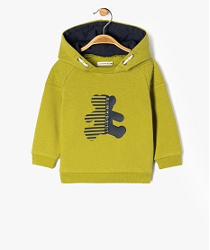 GEMO Sweat à capuche en molleton doux imprimé bébé garçon - LuluCastagnette vert standard
