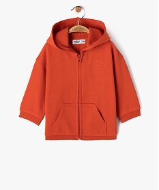 GEMO Sweat zippé à capuche bébé garçon rouge standard