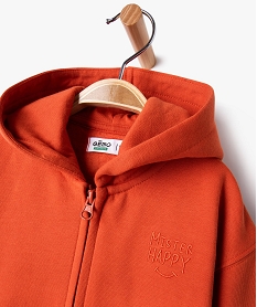 sweat zippe a capuche bebe garcon rouge sweatsF155601_2