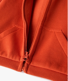 sweat zippe a capuche bebe garcon rouge sweatsF155601_3