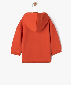 sweat zippe a capuche bebe garcon rouge sweatsF155601_4