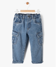 GEMO Jean cargo à taille élastiquée bébé garçon bleu standard