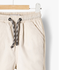 pantalon parachute et jersey avec ceinture elastique bebe garcon beige pantalonsF156601_2