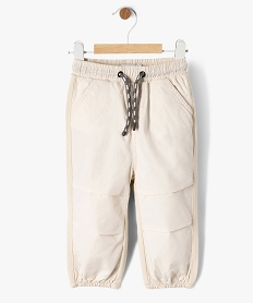 pantalon parachute et jersey avec ceinture elastique bebe garcon beige pantalonsF156601_4