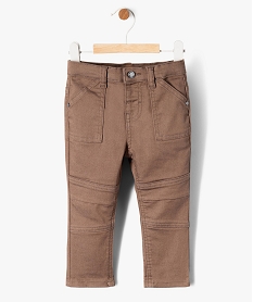 GEMO Pantalon stretch en fibre résistante bébé garçon marron standard