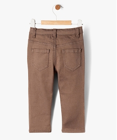 pantalon stretch en fibre resistante bebe garcon brun pantalonsF156901_4