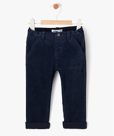 GEMO Pantalon en velours doublé jersey bébé garçon navy