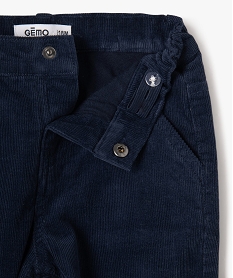 pantalon en velours double jersey bebe garcon bleu pantalonsF157201_2