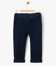 pantalon en velours double jersey bebe garcon bleu pantalonsF157201_4