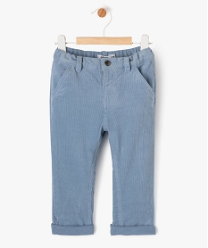 GEMO Pantalon en velours doublé jersey bébé garçon Bleu