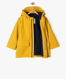 impermeable a capuche et doublure polaire bebe jaune standard vestesF157801_3