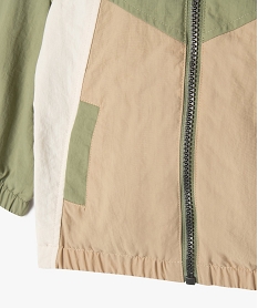blouson impermeable a capuche bebe garcon vert standard vestesF158001_2