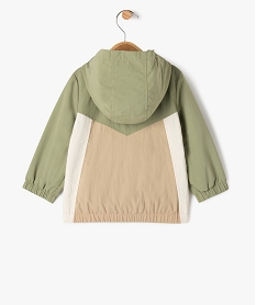 blouson impermeable a capuche bebe garcon vert standard vestesF158001_3