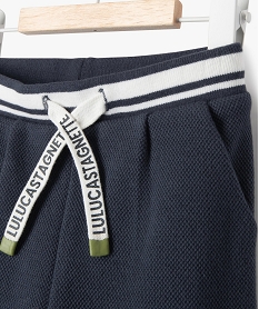 pantalon en maille piquee bebe garcon - lulucastagnette bleu pantalons et jeansF159601_2