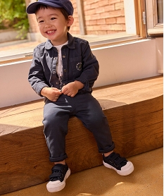 pantalon en maille piquee bebe garcon - lulucastagnette bleu pantalons et jeansF159601_4