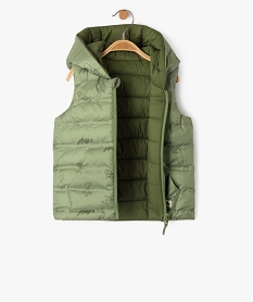doudoune sans manches a capuche reversible bebe garcon vert doudounesF161001_2