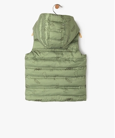 doudoune sans manches a capuche reversible bebe garcon vert doudounesF161001_3