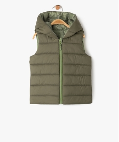 doudoune sans manches a capuche reversible bebe garcon vert doudounesF161001_4