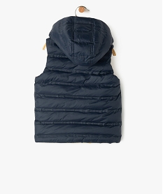 doudoune sans manches a capuche reversible bebe garcon jaune doudounesF161101_4