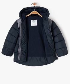 doudoune a capuche dessus deperlant bebe garcon bleu doudounesF161301_2
