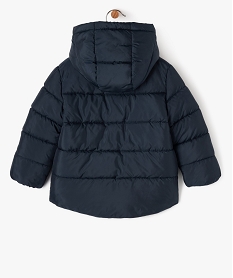 doudoune a capuche dessus deperlant bebe garcon bleu doudounesF161301_4
