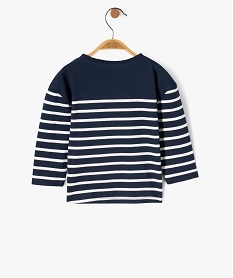 tee-shirt manches longues a rayures bebe garcon bleu tee-shirts manches longuesF164601_3