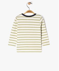 tee-shirt a manches longues raye bebe garcon - lulucastagnette beige tee-shirts manches longuesF165401_4