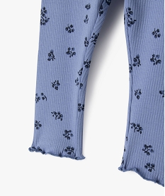 legging en maille cotelee avec bas fronce bebe fille bleu leggingsF167501_2