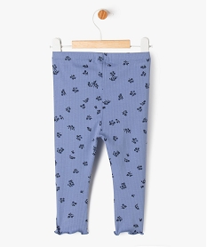 legging en maille cotelee avec bas fronce bebe fille bleu leggingsF167501_3