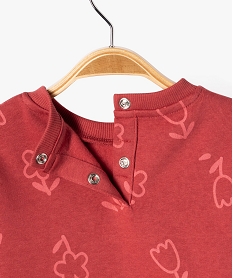 sweat a motifs interieur molletonne bebe fille rose sweatsF168901_3