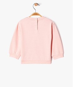 sweat a motifs interieur molletonne bebe fille rose sweatsF169001_3