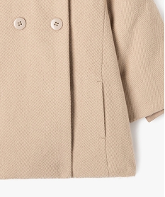 manteau a capuche avec doublure peluche bebe fille beige manteauxF170601_3
