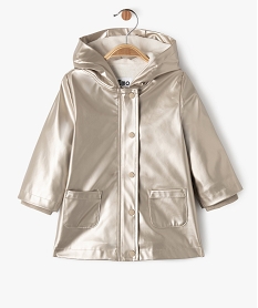 GEMO Manteau imperméable doublé à capuche bébé fille dore