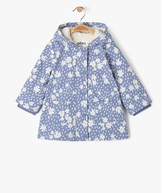 GEMO Manteau imperméable doublé à capuche bébé fille Violet