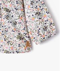 blouse manches longues ample a col volante fille - lulucastagnette beigeF171301_2