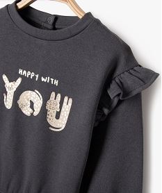 ensemble 2 pieces sweat et legging bebe fille gris sweatsF171901_2