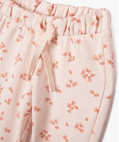ensemble 2 pieces sweat et pantalon en molleton bebe fille rose sweatsF172401_3