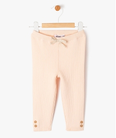 GEMO Pantalon en maille côtelée bébé fille rose standard
