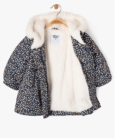 blouson a capuche avec doublure chaude bebe fille bleuF173401_2